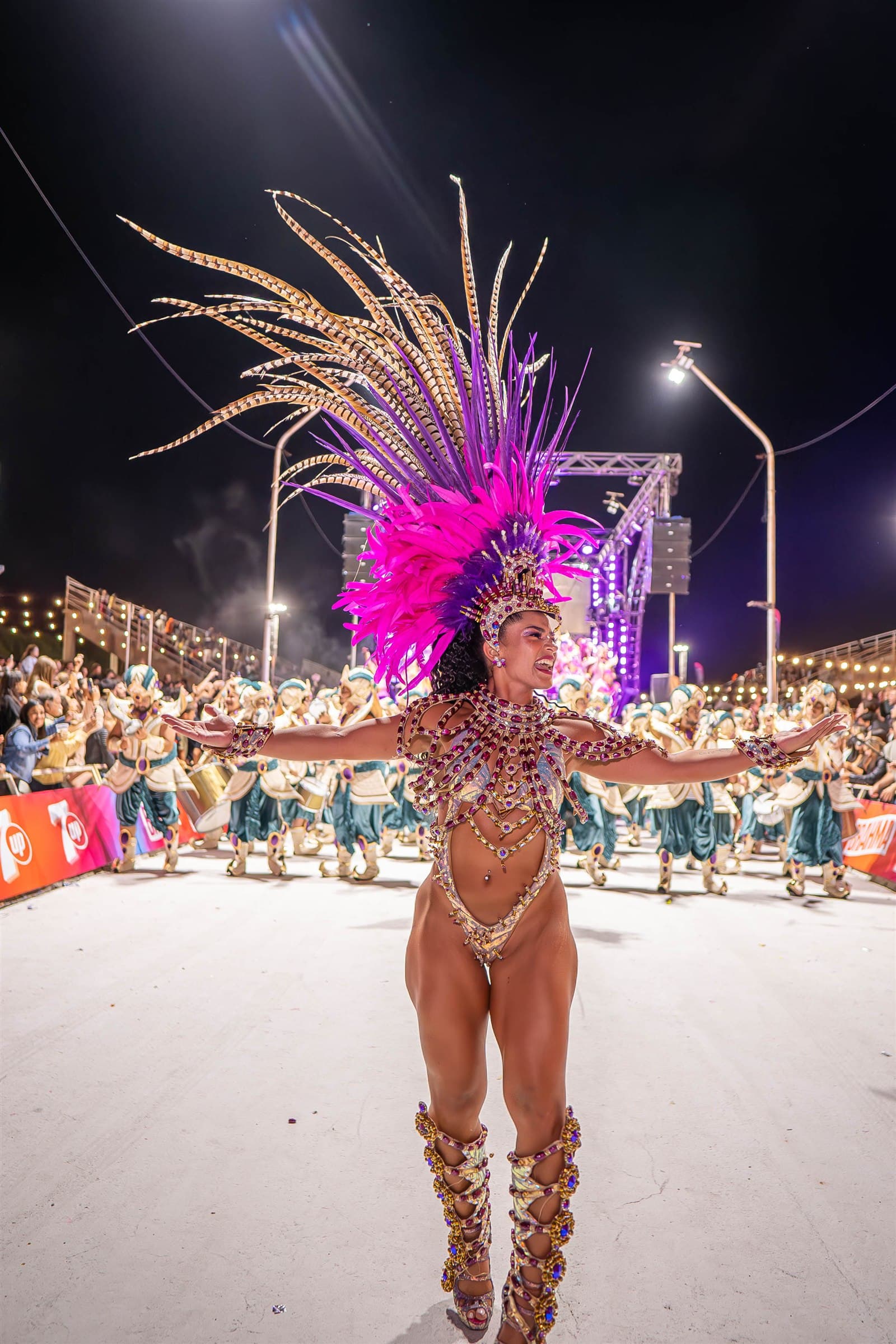 Rosario Sánchez bailando en el carnaval